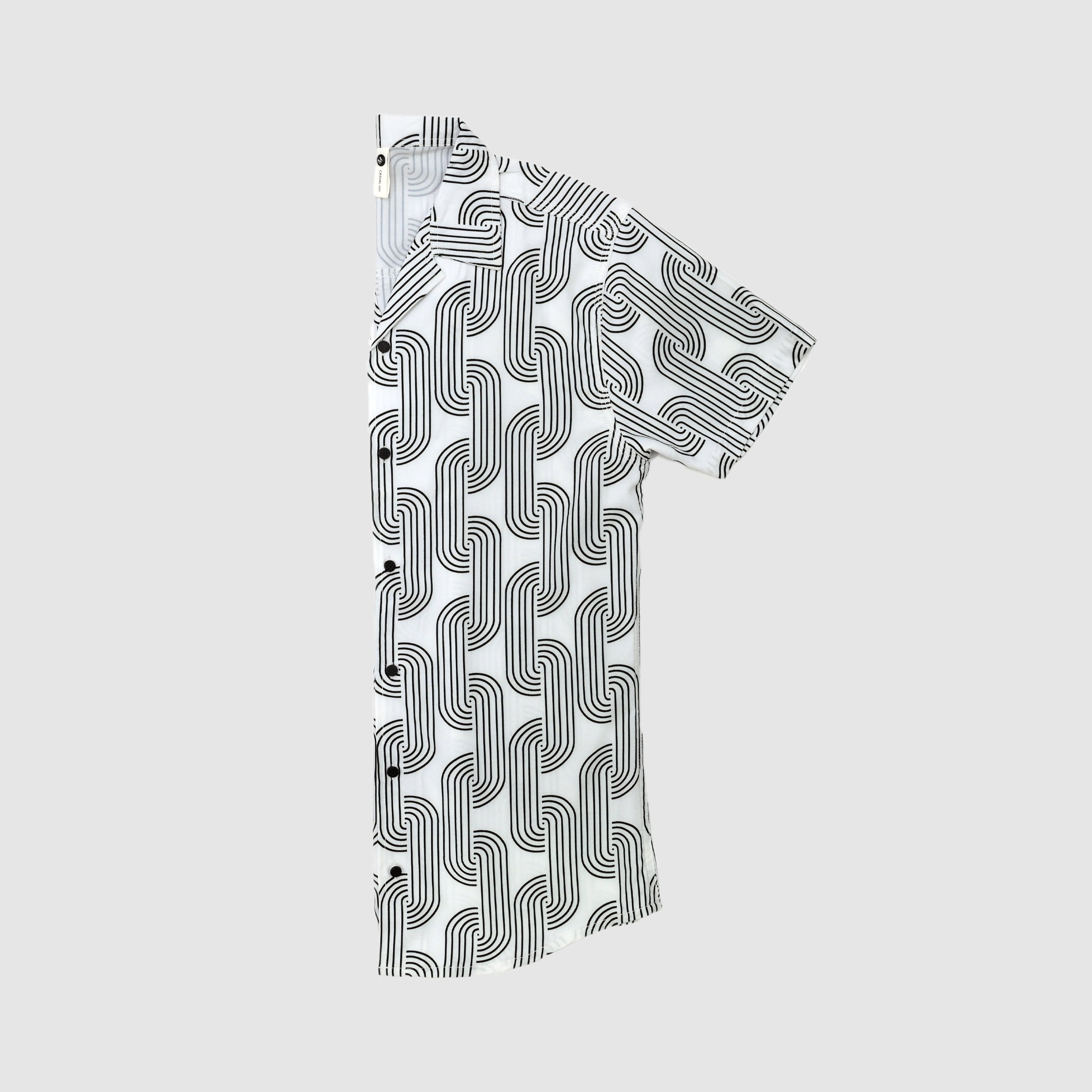 Infinity Pattern Shirt - White And Black