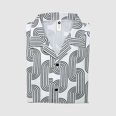 Infinity Pattern Shirt - White And Black