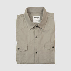 Full Sleeves Double Pocket Casual Shirt - Fawn