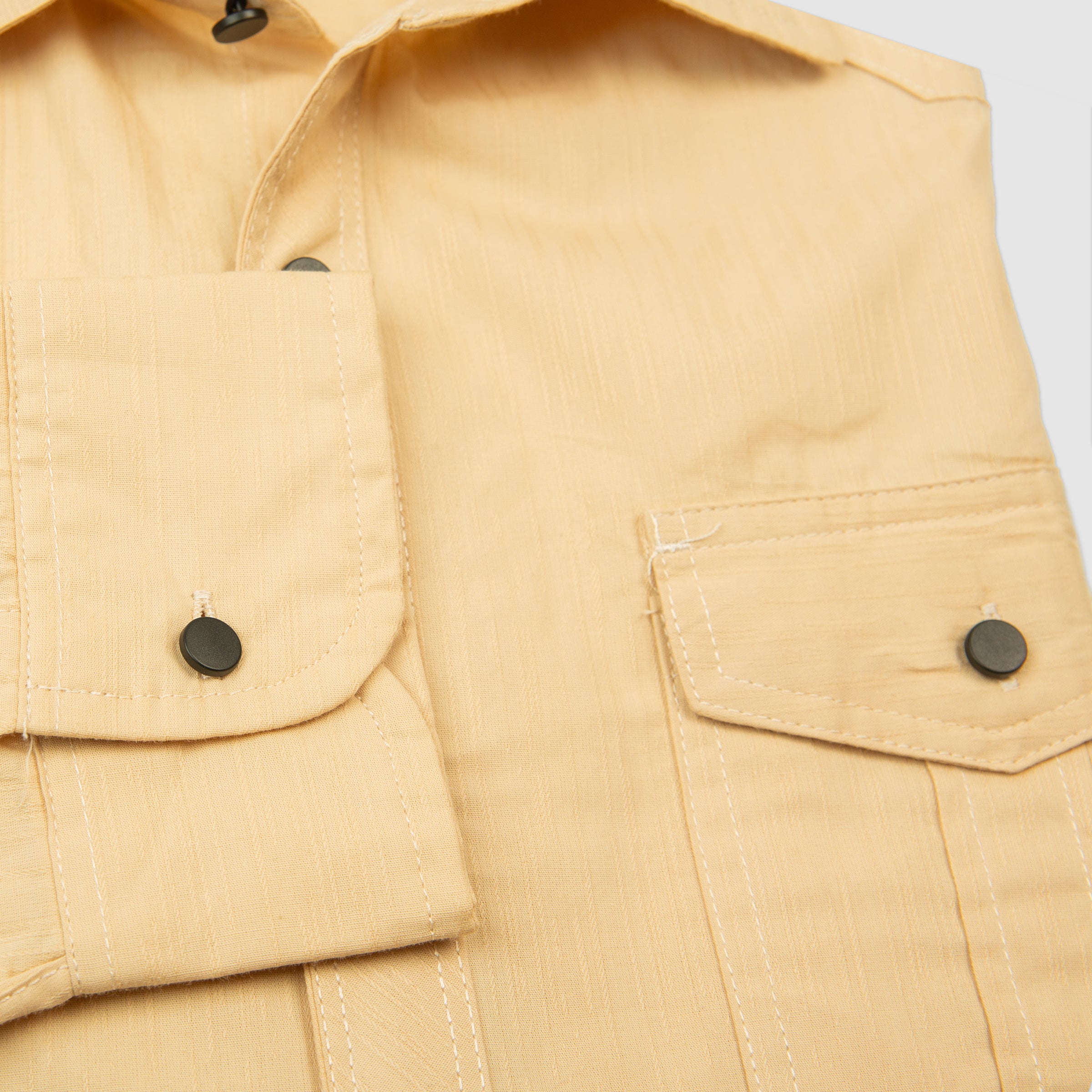 Full Sleeves Double Pocket Casual Shirt - Mustard