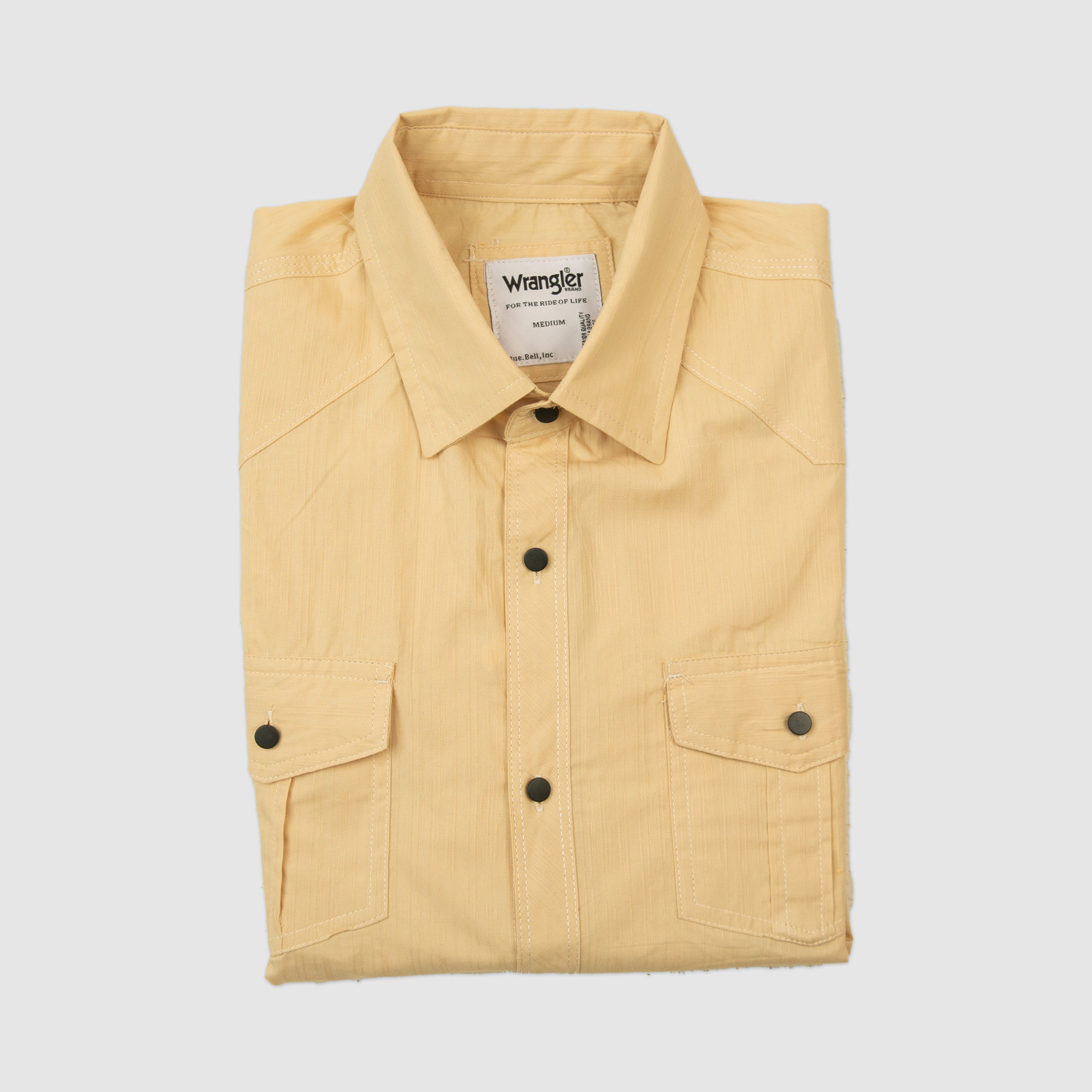 Full Sleeves Double Pocket Casual Shirt - Mustard