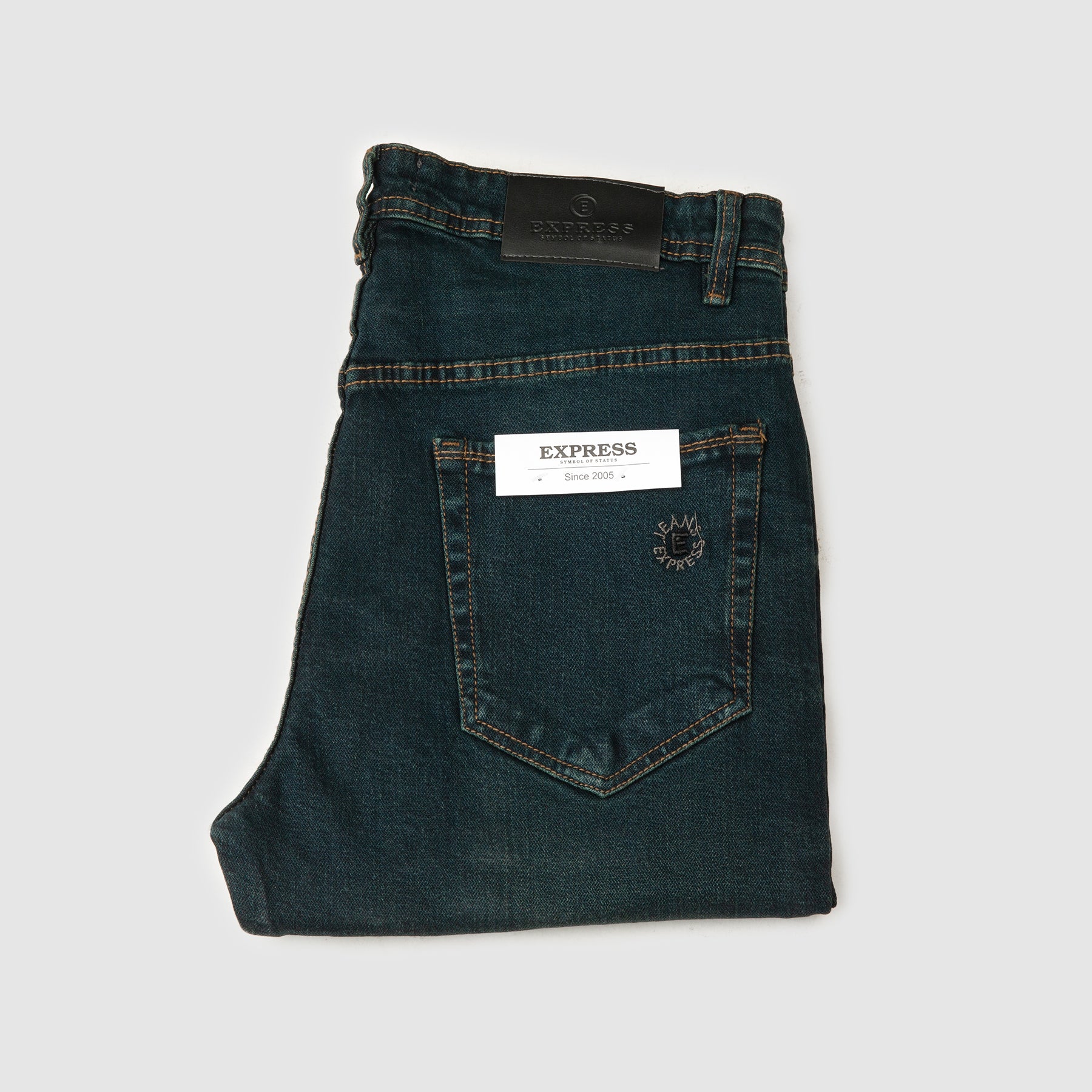 Plain Pure Denim Jeans - Midnight Navy Blue