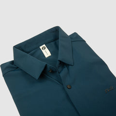 Ice Silk Material Plain Stretchable Shirt Full Sleeves - Blue