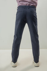 Skin Fitted Cotton Chinos Plain - Navy Blue