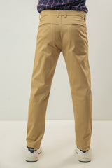 Skin Fitted Cotton Chinos Plain - Fawn