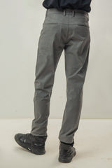 Skin Fitted Cotton Chinos Plain - Gray