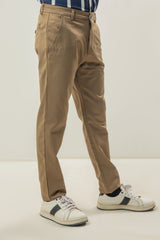 Skin Fitted Cotton Chinos Self Material - Camel