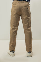 Skin Fitted Cotton Chinos Self Material - Camel