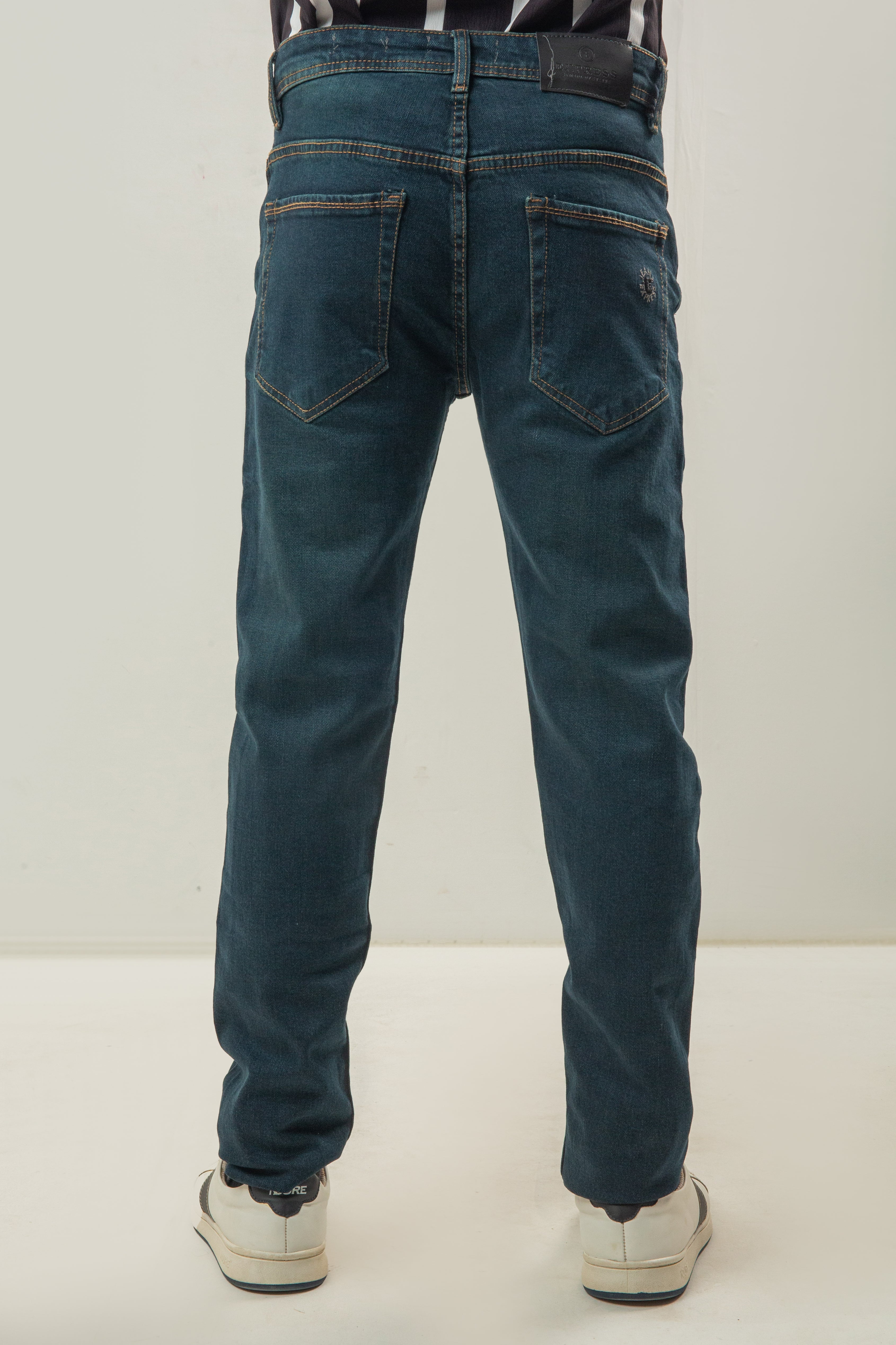 Plain Pure Denim Jeans - Midnight Navy Blue