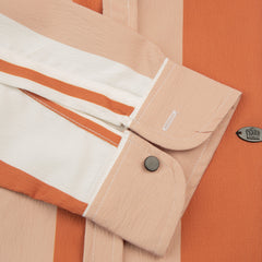 Bold Stripes Casual Shirt Full Sleeves - Peach Shade