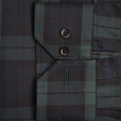 Formal Wear Check Shirt - Dark Green