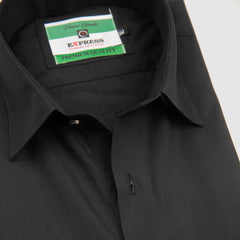 Formal Wear Plain Shirt - Black