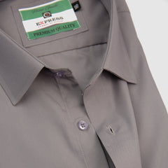 Formal Wear Plain Shirt - Gray