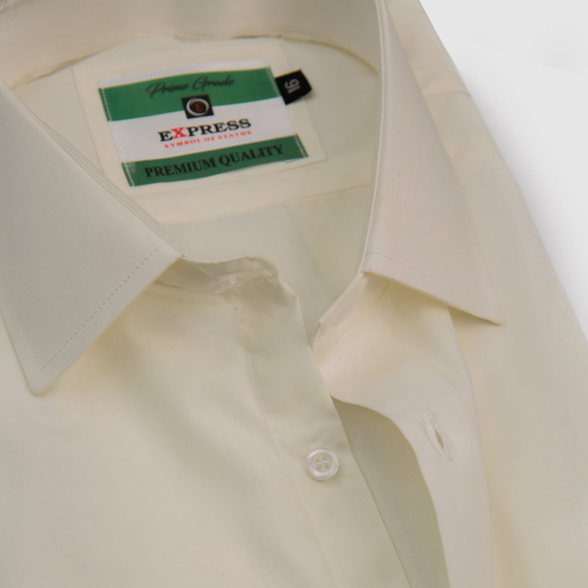 Formal Wear Plain Shirt - Cream