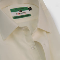 Formal Wear Plain Shirt - Cream