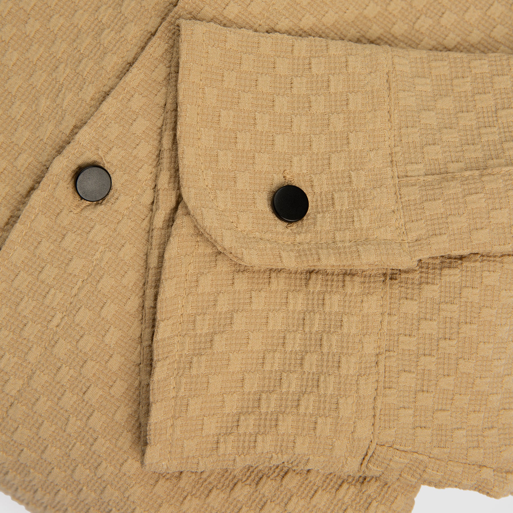 Textured Stretch Material Casual Shirt Full Sleeves - Brown