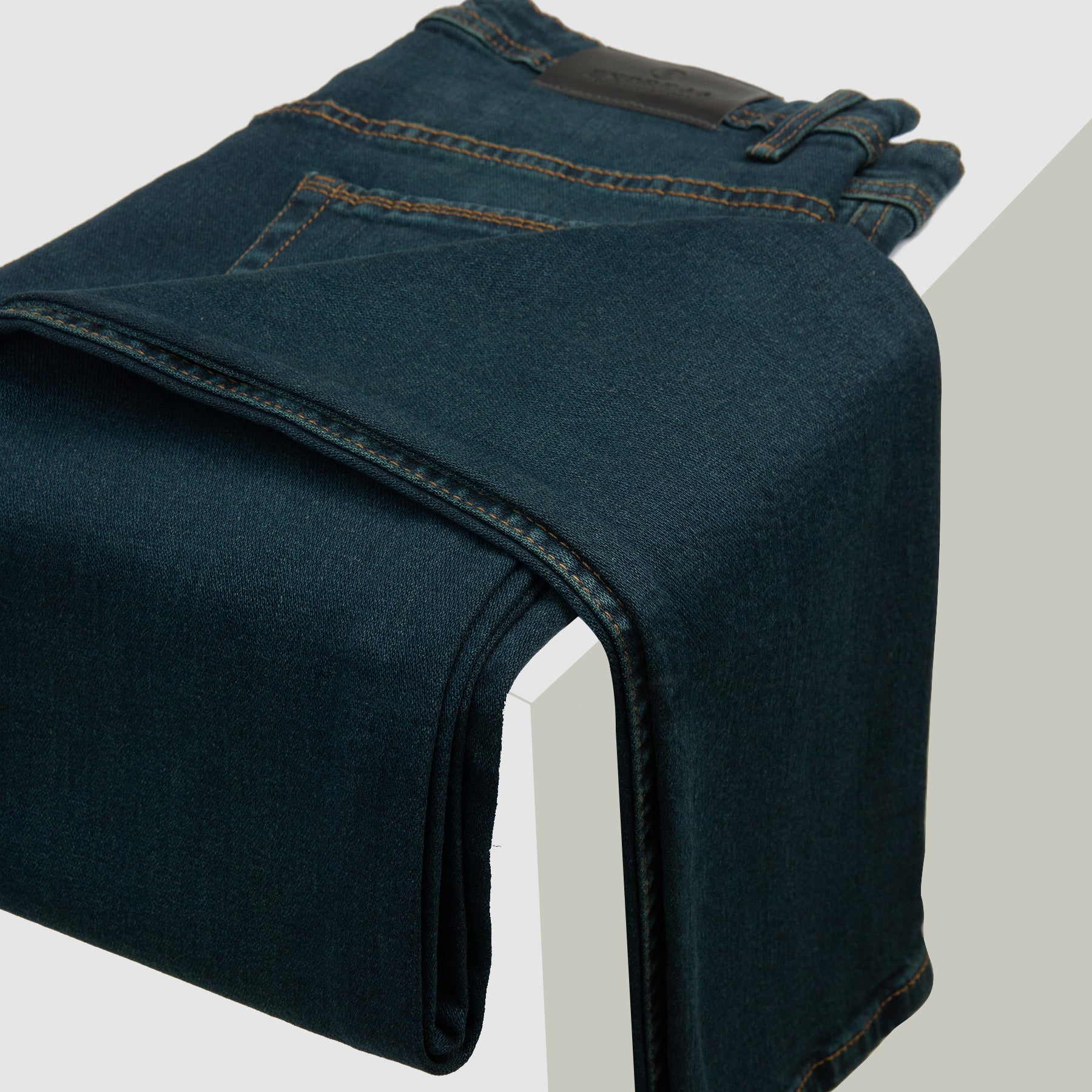 Plain Pure Denim Jeans - Midnight Navy Blue