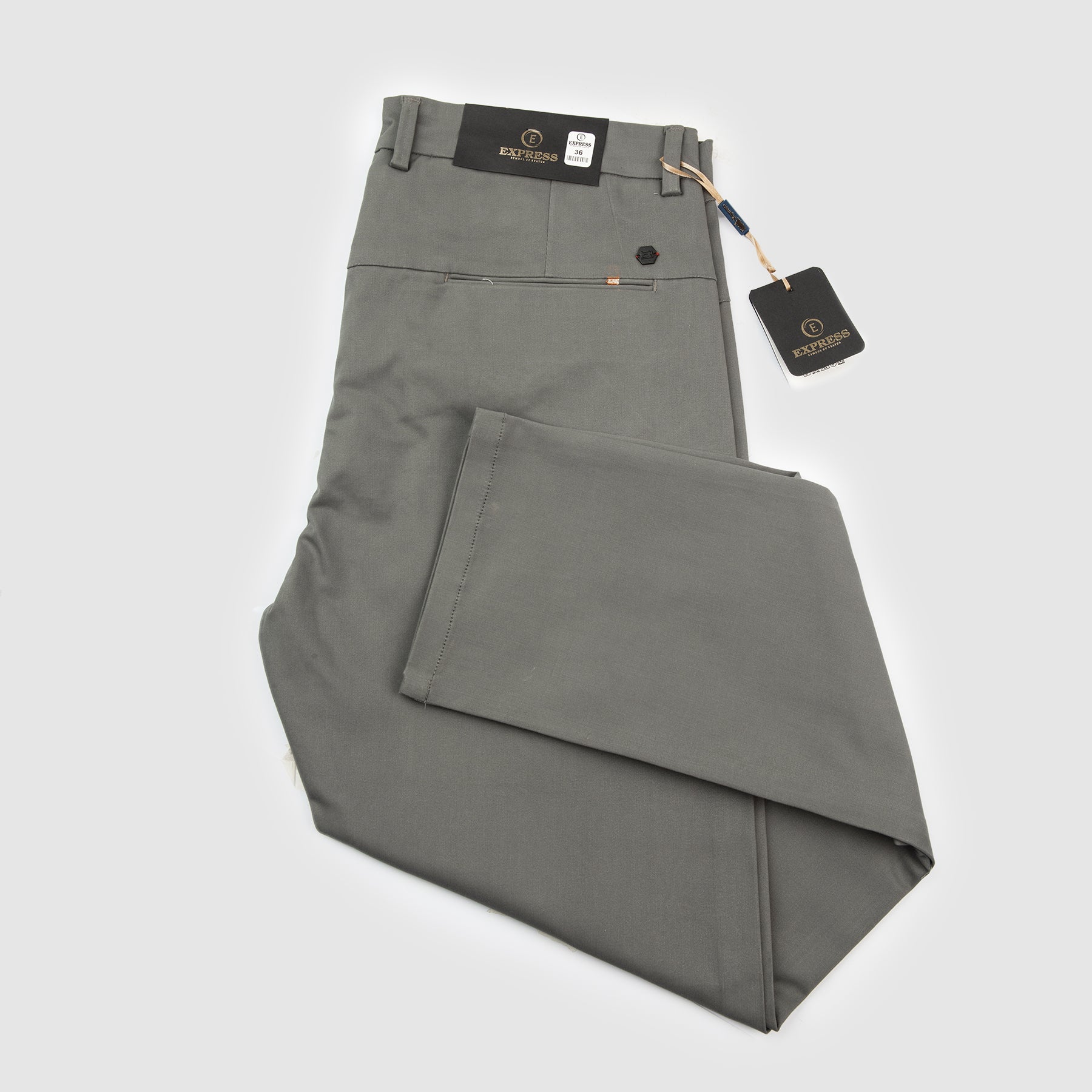 Skin Fitted Cotton Chinos Plain - Gray