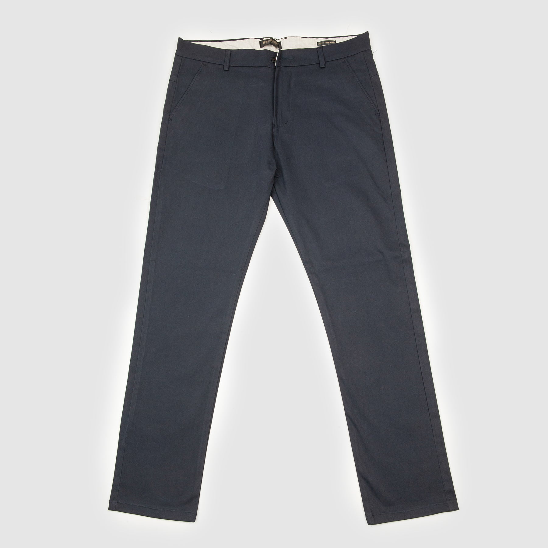 Skin Fitted Cotton Chinos Plain - Navy Blue