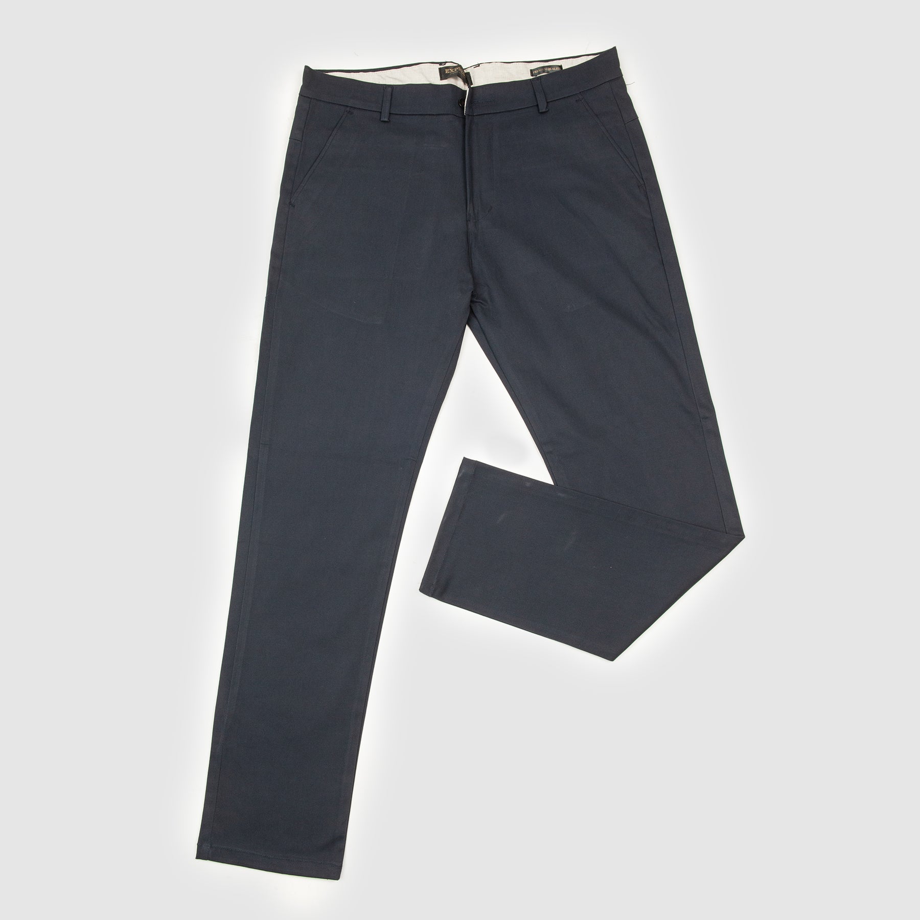 Skin Fitted Cotton Chinos Plain - Navy Blue