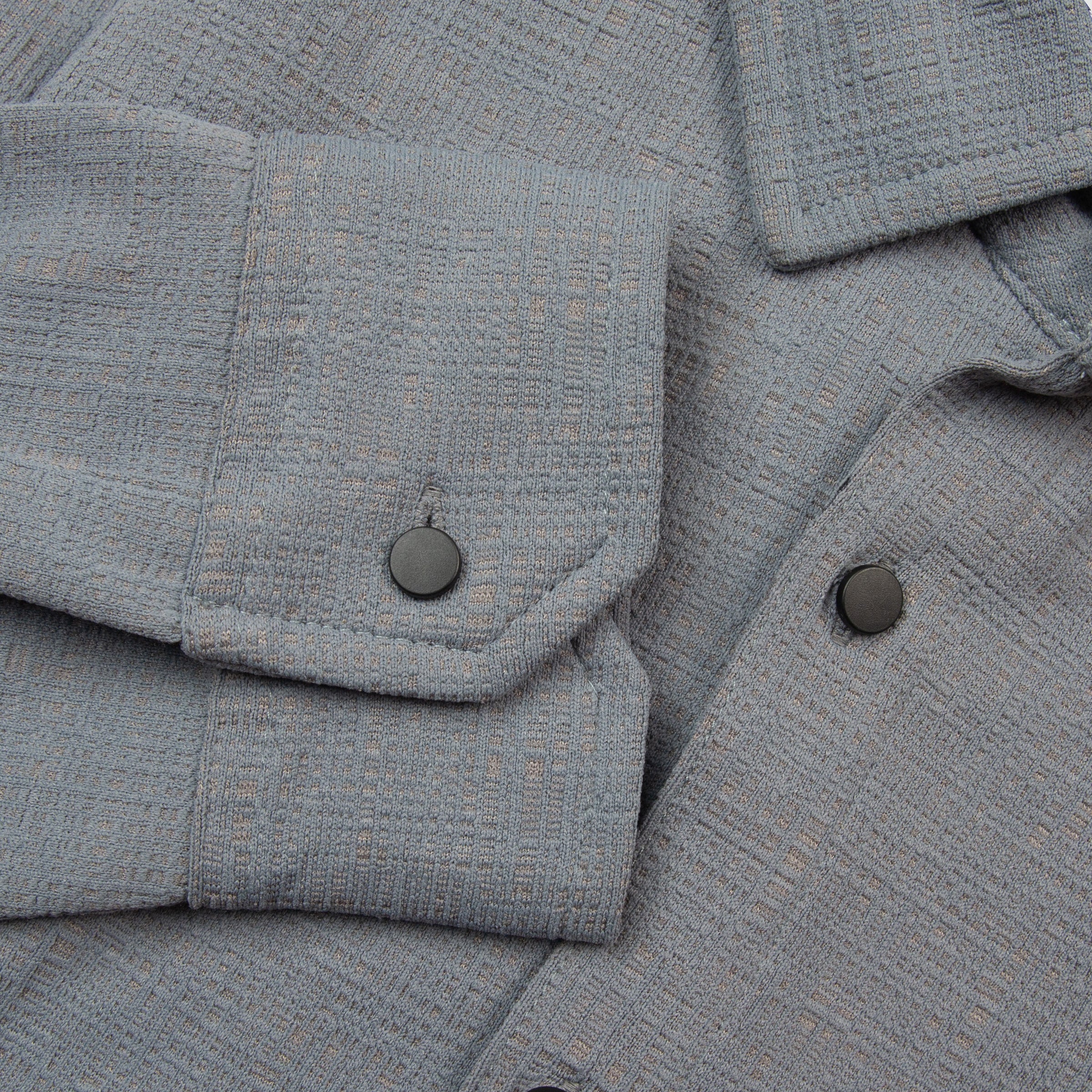 Crush Material Stylish Full Sleeves Shirt - Gray