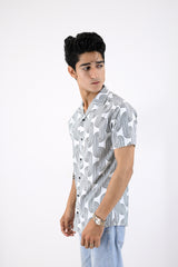 Infinity Pattern Shirt - White And Black