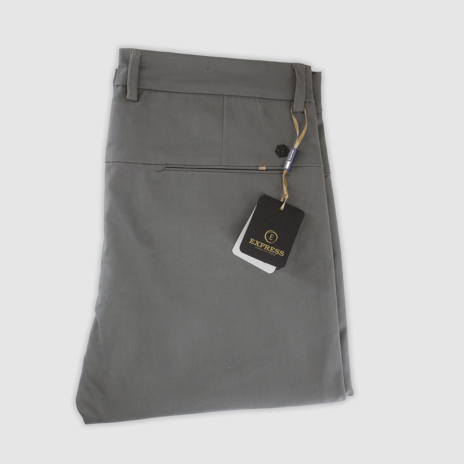 Skin Fitted Cotton Chinos Plain - Gray